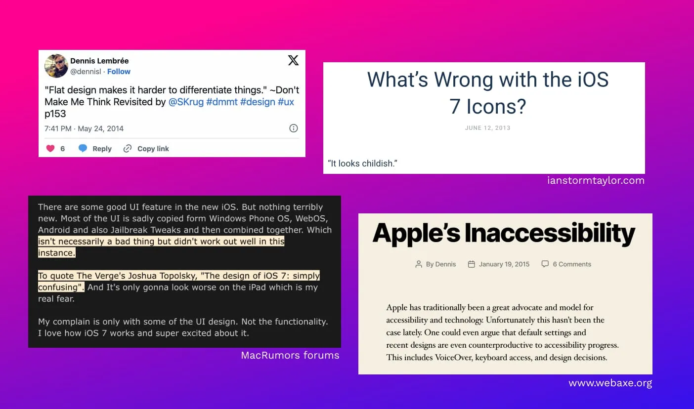 Apple iOS 7 Backlash